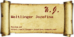 Weltlinger Jozefina névjegykártya